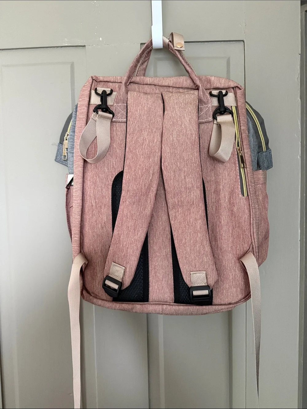 AND Pink & Gray Travel Backpack Tote